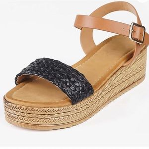 Samilor Women's Platform Wedge
Sandals Open Toe Elastic Ankle Strap size 7